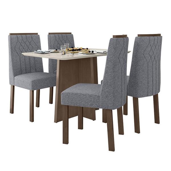 Mesa De Jantar Celebrare 120x80 Com 4 Cadeiras Exclusive Imbu