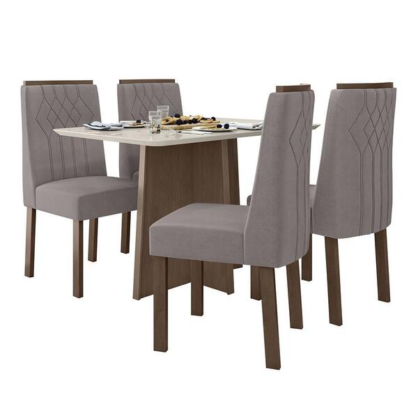 Mesa De Jantar Celebrare 120x80 Com 4 Cadeiras Exclusive Imbu