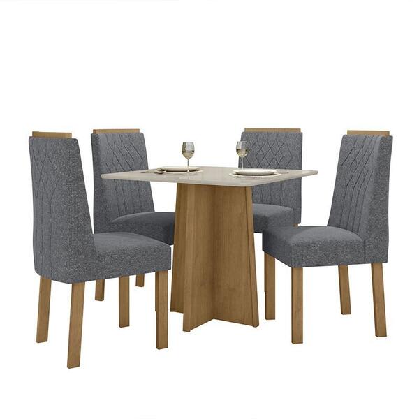 Mesa De Jantar Celebrare 90x90 Com 4 Cadeiras Exclusive Amênd