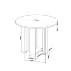 Mesa De Jantar Chiara Redonda 90x90cm Com 4 Cadeiras Venus Me