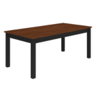 Mesa De Jantar Colonial Preta 180x100 Com Pés Retos E Tampo I