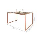 Mesa De Jantar Colt Castanho Cobre