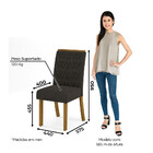 Mesa De Jantar Com 06 Cadeiras Zuri Tampo Mdf 160 Cm Casa 812