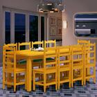 Mesa De Jantar Com 10 Cadeiras Madeira Maciça 220cm Cerejeira