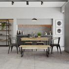 Mesa De Jantar Com 1 Banco Estilo Industrial Tub