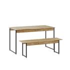 Mesa De Jantar Com 1 Banco Estilo Industrial Tub