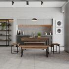 Mesa De Jantar Com 2 Bancos E 2 Banquetas Industrial Tub