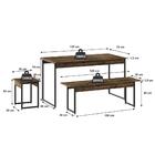 Mesa De Jantar Com 2 Bancos E 2 Banquetas Industrial Tub