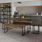 Mesa De Jantar Com 2 Bancos E 2 Banquetas Industrial Tub