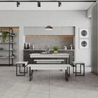 Mesa De Jantar Com 2 Bancos E 2 Banquetas Industrial Tub