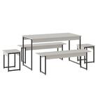 Mesa De Jantar Com 2 Bancos E 2 Banquetas Industrial Tub