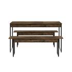 Mesa De Jantar Com 2 Bancos Estilo Industrial Tub