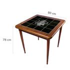 Mesa De Jantar Com 3 Cadeiras Em Madeira Maciça E Azulejo