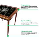 Mesa De Jantar Com 3 Cadeiras Em Madeira Maciça E Azulejo