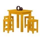 Mesa De Jantar Com 4 Banquetas Madeira Maciça Safira Cerejeira