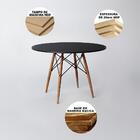 Mesa De Jantar Com 4 Cadeiras Amarelas Eames Eiffel 90cm Tamp
