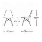 Mesa De Jantar Com 4 Cadeiras Amarelas Eames Eiffel 90cm Tamp