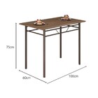 Mesa De Jantar Com 4 Cadeiras Atlanta Tampo Marrom Corten Tei