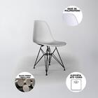 Mesa De Jantar Com 4 Cadeiras Eames Eiffel Tampo Redondo Bran