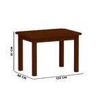 Mesa De Jantar Com 4 Cadeiras Madeira Maciça 120cm Castanho P