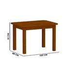 Mesa De Jantar Com 4 Cadeiras Madeira Maciça 120cm Mel Pérola