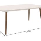 Mesa De Jantar Com 6 Cadeiras Jade Pé Palito Off White Com Pe