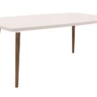 Mesa De Jantar Com 6 Cadeiras Jade Pé Palito Off White Com Pe