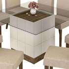 Mesa De Jantar Com 8 Cadeiras Holanda - Mobisul - Branco Off