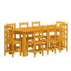 Mesa De Jantar Com 8 Cadeiras Madeira Maciça 200cm Cerejeira