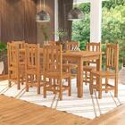 Mesa De Jantar Com 8 Cadeiras Madeira Maciça 200cm Nogueira R