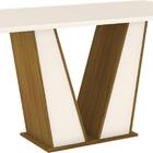 Mesa De Jantar Com Tampo De Vidro Garda 1.600 Nature/off Whit