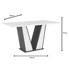 Mesa De Jantar Com Tampo De Vidro Garda 1.600 Nature/off Whit