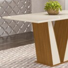 Mesa De Jantar Com Tampo De Vidro Garda 1.600 Nature/off Whit