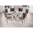 Mesa De Jantar Com Tampo De Vidro Hexagonal Bianca I Cromada