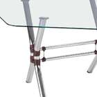 Mesa De Jantar Com Tampo De Vidro Hexagonal Bianca I Cromada