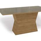 Mesa De Jantar Com Tampo De Vidro Merina Bronze E Freijó 160