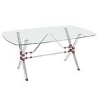 Mesa De Jantar Com Tampo De Vidro Retangular Ibiza Cromada 16