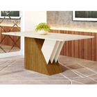 Mesa De Jantar Com Tampo Em Mdf 200cm Com Vidro Lucena Henn