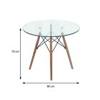 Mesa De Jantar Com Tampo Em Vidro 50x50cm Dkr Incolor