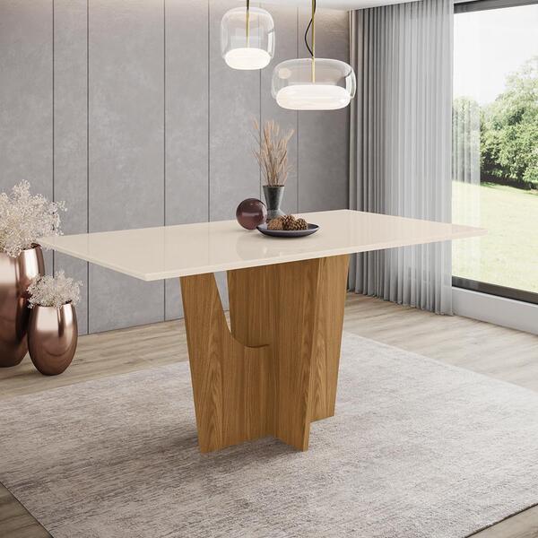 Mesa De Jantar Com Tampo Mdf 160 Cm Vértice Henn