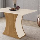 Mesa De Jantar Com Tampo Mdf Canto Reto 120 Cm Luiza Henn