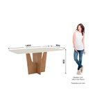 Mesa De Jantar Com Tampo Mdf Com Vidro Canto Arredondado 180