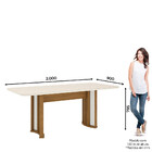 Mesa De Jantar Com Tampo Mdf E Vidro Com Canto Arredondado 20