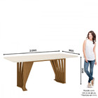 Mesa De Jantar Com Tampo Mdf E Vidro Com Canto Arredondado 20