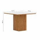 Mesa De Jantar Com Vidro 4 Cadeiras Aveiro Cinamomo/off White