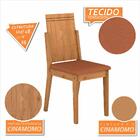 Mesa De Jantar Com Vidro 4 Cadeiras Aveiro Cinamomo/off White