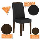 Mesa De Jantar Com Vidro 4 Cadeiras Sícilia Imbuia/preto/pret