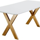 Mesa De Jantar Com Vidro Madeira Maciça - Munique-1,80x0,90m