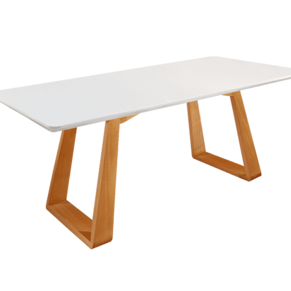 Mesa De Jantar Com Vidro Moderna Dalla -2,20  Star Móveis