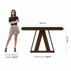 Mesa De Jantar Com Vidro Ravena 4 Cadeiras Imbuia/preto/bege